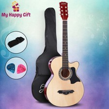 Alpha 38” Inch Full-Size Acoustic Guitar Wooden Folk Classical Cutaway Steel Classical Guitars price