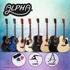 Alpha 38/41 Inch Acoustic Guitar Classical Wooden Strings Capo Right Left handed Classical Guitars price