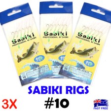 3x Sabiki Rigs Live Bait Jigs 6 8 9 10 Hook Yakkas Slimies Sabikis Lure Livies Fishing Hook (Jig) price