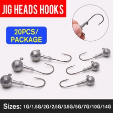 20pcs Jig Heads Fishing Hooks Chemically Sharpened High Tackle Kit AU Pack Set Fishing Hook (Jig) price
