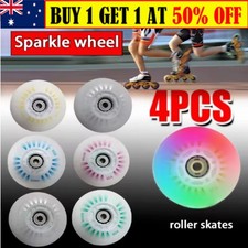 4Pcs Outdoor Inline Skates Roller Wheels Parts 80mm 76mm 72mm 68mm Flash Wheel Skates price