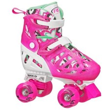 Roller Derby Trac Star Kids Girls Adjustable Roller Skates Size US12- 2  Pink Skates price