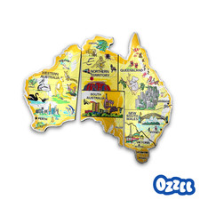 2x 6pcs Australia Map Puzzle Magnet Souvenir Fun Travel Educational Geography Geography price