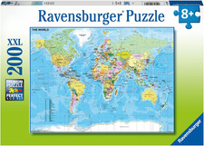 Map of the World Puzzle – 200-Piece Educational Geography Jigsaw for Kids Ages 8 Geography price
