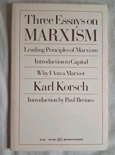 Three Essays On Marxism Karl Korsch PB 1972 1st Printing Monthly Review Press Essay - Review price