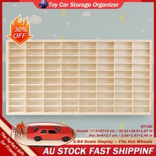 80 Grids For Hot Car Models Diecast Matchbox 1/64 Display Wooden Unit Toy Shelf Models price