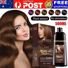 MOKERU 500ML Instant Hair Dye Shampoo Natural Plant Essence Argan Oil 5 Colors Hair Dye price