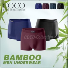 Mens Boxer Briefs Bamboo Fiber Breathable Underwear Trunks Underpants Knickers Men's Boxer price