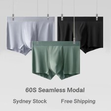 60S Modal Men's Underwear  Mid-Waist Sport Seamless Soft Silky Boxer Brief Men's Boxer price