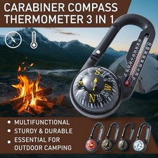 3-in1 Compass Thermometer Carabiner  Outdoor Camping Accessory Camping Accessory price
