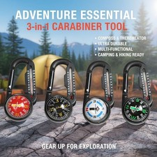 Multifunctional Compass Thermometer Carabiner  Outdoor Camping Accessory Camping Accessory price