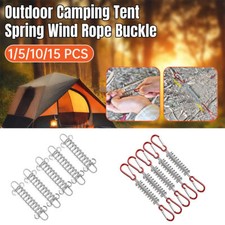 Tent Rope Buckle Clip Set 15PCS Red Silver Camping Spring Hook Fixing Accessory Camping Accessory price