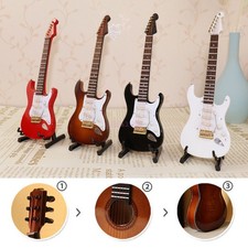 Miniature Guitar with Stand and Case Mini Contrabass Replica Musical Instrument. Acoustic Guitars price