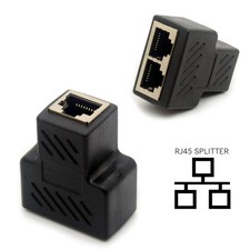 RJ45 Ethernet LAN Network Y Splitter Double Adapter Cable Connector for CAT5/6/7 Network Cable price