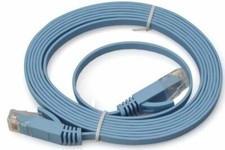 1m BLUE Thin-Flat Network Cable Ethernet CAT6 Gigabit LAN Patch Cord Lead Short Network Cable price