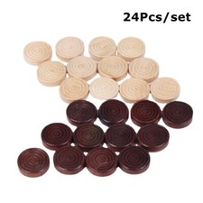24Pcs Wooden Draughts Checkers Checkers Pieces Chess Game Accessories Backgammon Backgammon price