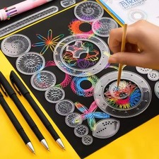Creative Spirograph Drawing Set Gears Geometry Stencils Kids Art Craft Toy Kit Geometry price