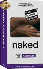Four Seasons Naked King Size Condoms 12 Pack Extra Large 64mm Latex Condoms price