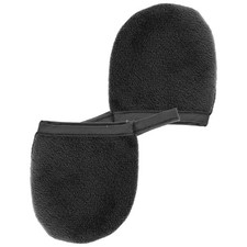 2 Pcs Plush Body Lotion Gloves Black Mittens for Sun Cream and Tanning Apply Sun Creams and Lotions price