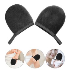2 Pcs Body Lotion Gloves Plush Black Mittens for Lotion Apply and Sun Cream Sun Creams and Lotions price