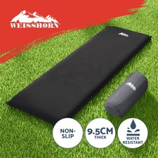Weisshorn Self Inflating Mattress 9.5CM Camping Sleeping Air Bed Single Black Air Mattress price