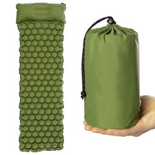 OSIAS Inflatable Sleeping Mattress Air Bed Camping Hiking Mat with Pillows Green Air Mattress price