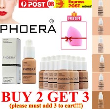 PHOERA® Foundation Concealer Full Coverage Makeup Matte Brighten 2023 NEWEST AU Foundations price
