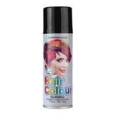 Black Hair Spray 175ML Temporary Plain Coloured Hairspray Colours Party Styling Hair Styling Spray price