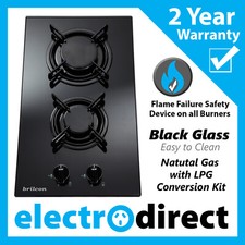 Brilcon 30cm Gas Cooktop Stove Black Glass Easy to Clean Cook Top Hob Cooker Built-in Cooktops price