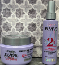 L'Oreal Hydra Hyaluronic Moisture Wrapping Mask 300ml & Plump Serum Hair Care Masks & Serums & Sprays price