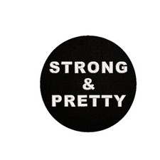 Strong & Pretty Fitness Patch Embroidered Iron-on Applique Body Building Lifting Fitness Conditioning Accessories price