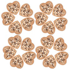 1 Set 30 Pcs Fashionable Shirt Buttons Style Metal Heart-shaped Buttons (Golden) Okey Sets price