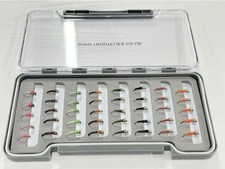 40 Barbless Okey Dokey and SBK Buzzer, Boxed Set, Mixed Sizes, TroutfliesUK Okey Sets price