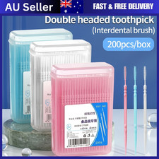 200pcs Dental Picks Toothpicks Brush Picks Brush Tooth Picks Interdental Plastic Dental Floss price