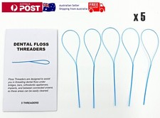 Dental Loop Floss Threader Orthodontic Braces Fixed Retainer Bridges 5xThreaders Dental Floss price