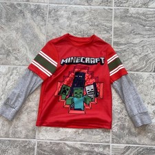 Minecraft orange long sleeve shirt In good condition Size 4 years old Boys' T-shirt price