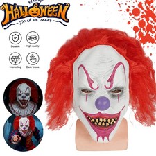 Horror Clown Mask Creepy IT Mask Latex Halloween Cosplay Fancy Dress Mask Masks price