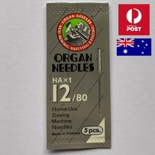 Pack of 5 Organ HAx1 Universal 80/12 Sewing Machine Needles 12/80 HA x 1 Organs price