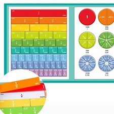 Magnetic Fraction Puzzle Montessori Math Learning Toy Educational Kids Gift Set Education Sets price