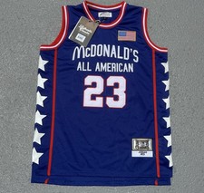 Men’s McDonald's All American Michael Jordan Jersey Headgear Classics Blue Large American Classics price