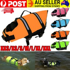 Dog Life Jacket Swimming Float Vest Reflective Adjustable Buoyancy Aid Pet AU Life Jacket price