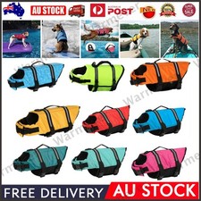 Dog Life Jacket Pet Safety Vest Swimming Boating Float Aid Buoyancy Lifesaver AU Life Jacket price