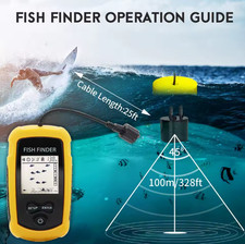 Fish Finder 0.7-100M Depth Sonar Alarm Echo Sounder Transducer Sensor Portable Fish Finder price