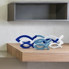Wooden Fish Wall Art Handcrafted Ocean Fish Wall Decor with 9 Random Sizes Wooden Wall Art price