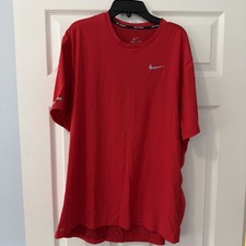 Nike Running Reflective Dri-FIT Red Short Sleeve Shirt Mens XL Fitwear (Fitness Clothing) price