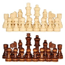 32pcs Staunton Wooden Chess Pieces 5cm King Height – Pieces Only Chess price