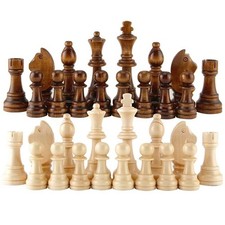 32pcs Staunton Wooden Chess Pieces 5cm King Height – Pieces Only Chess price