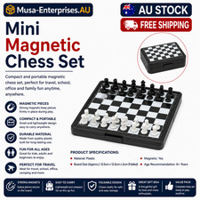 Mini Magnetic Chess Set – Folding Plastic Board Game for Kids & Travel Chess price