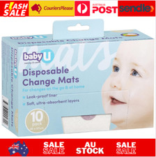 10pk Baby U Disposable Portable Change Mats Nappies Diaper Changing Pads- Baby Changing Mat price