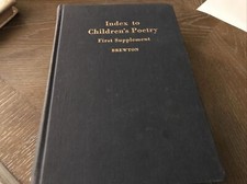 Index to Children’s Poetry First supplement by John E. & Sara W. Brewton 1957 Children's Poetry price